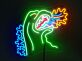 Feuer speiendes Monster LED-Neonschild für Schlafzimmer oder Wohnzimmer
