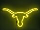Langhornschädel LED-Neonschild Wohnzimmer Bar