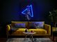 Klassische Statue mit Neon Dreieck LED-Neonschild mit UV-Druck für Wohnzimmer Kunstdekoration