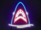 Hai mit geöffnetem Maul LED-Neonschild Schlafzimmer Wohnzimmer