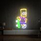 Comicfigur mit Skateboard LED-Neonschild Wohnzimmer Gamingzimmer