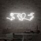 Rose und Herz Symbol LED-Neonschild für Wohnzimmer Schlafzimmer