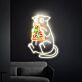Katze mit Pizzastück LED-Neonschild für Wohnzimmer oder Restaurant