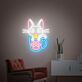 Katze in Tasse mit Pfotenabdruck LED-Neonschild Wohnzimmer Kinderzimmer