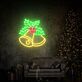 Weihnachtsglocken mit Stechpalme LED-Neonschild Wohnzimmer Weihnachtsdekoration