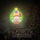Weihnachtskranz mit Spielfigur LED-Neonschild Wohnzimmer Weihnachten