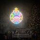 Weihnachtskranz mit Spielfigur LED-Neonschild Wohnzimmer Weihnachten