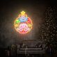 Weihnachtskranz mit Spielfigur LED-Neonschild Wohnzimmer Weihnachten