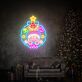 Weihnachtskranz mit Spielfigur LED-Neonschild Wohnzimmer Weihnachten