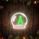 Brighten Your Holiday Celebrations and Events with the Christmas Tree Snow Globe Led Neon Sign for Home, Office, and Party Decor.