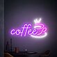 Kaffeetasse mit Dampf LED Neonschild für Café und Küche