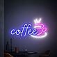 Kaffeetasse mit Dampf LED Neonschild für Café und Küche
