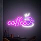 Kaffeetasse mit Dampf LED Neonschild für Café und Küche