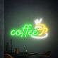 Kaffeetasse mit Dampf LED Neonschild für Café und Küche