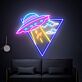 Elevate Your Space: Cool Ufo Kidnapping Man Led Neon Sign for Creative Wall Decor in Home, Office, Bars, and Sci-Fi Themed Parties.