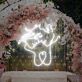 Küssendes Paar Kontur LED-Neonschild für Hochzeit Fotohintergrund