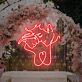 Küssendes Paar Kontur LED-Neonschild für Hochzeit Fotohintergrund