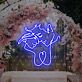 Küssendes Paar Kontur LED-Neonschild für Hochzeit Fotohintergrund