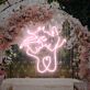 Küssendes Paar Kontur LED-Neonschild für Hochzeit Fotohintergrund