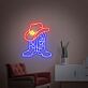 Cowboyhut und Stiefel LED-Neonschild