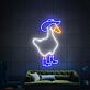 Gans mit Hut und Stiefeln LED-Neonschild für Wohnzimmer oder Bar