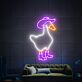 Gans mit Hut und Stiefeln LED-Neonschild für Wohnzimmer oder Bar