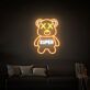 Brighten Your Child's Space or Next Party: Cute Bear Kaws Neon Sign for Kids' Room and Playful Events Decor