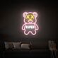 Brighten Your Child's Space or Next Party: Cute Bear Kaws Neon Sign for Kids' Room and Playful Events Decor