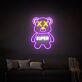 Brighten Your Child's Space or Next Party: Cute Bear Kaws Neon Sign for Kids' Room and Playful Events Decor