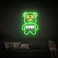 Brighten Your Child's Space or Next Party: Cute Bear Kaws Neon Sign for Kids' Room and Playful Events Decor