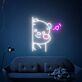 Bär mit Herzsymbol LED-Neonschild Wohnzimmer Kinderzimmer