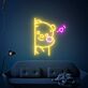 Bär mit Herzsymbol LED-Neonschild Wohnzimmer Kinderzimmer