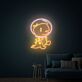 Brighten Your Space: Cute Dinosaur Astronaut Led Neon Signs Wall Decoration for Kids' Rooms, Play Areas, and Birthday Celebrations.