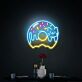 Donut mit Katze LED-Neonschild für Wohnzimmer Café