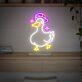 Ente mit Basecap LED-Neonschild Wohnzimmer Kinderzimmer