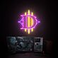 LED Neonschild Buchstabe D im Gaming Design