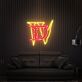 LED Neonschild DV im modernen Gaming Design