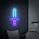 Pixel Schwert LED-Neonschild Gaming Zimmer