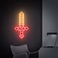 Pixel Schwert LED-Neonschild Gaming Zimmer