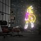 LED Neonschild mit fantasievoller Tierfigur im futuristischen Anime Stil für moderne Gaming Zimmer und kreative Wanddekoration