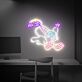 springendes Fantasie-Katzenwesen LED-Neonschild Gamingzimmer