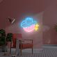 Cowboyhut auf Discokugel LED-Neonschild Wohnzimmer Bar