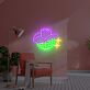 Cowboyhut auf Discokugel LED-Neonschild Wohnzimmer Bar