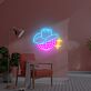 Cowboyhut auf Discokugel LED-Neonschild Wohnzimmer Bar