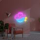 Cowboyhut auf Discokugel LED-Neonschild Wohnzimmer Bar