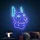 Dobermannkopf LED-Neonschild Wohnzimmer Büro
