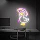 Ente mit Regenschirm und Gummistiefeln LED-Neonschild für Kinderzimmer oder Wohnzimmer