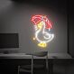 Ente mit Regenschirm und Gummistiefeln LED-Neonschild für Kinderzimmer oder Wohnzimmer