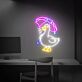 Ente mit Regenschirm und Gummistiefeln LED-Neonschild für Kinderzimmer oder Wohnzimmer
