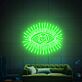 Auge mit Strahlen LED-Neonschild Wohnzimmer Studio